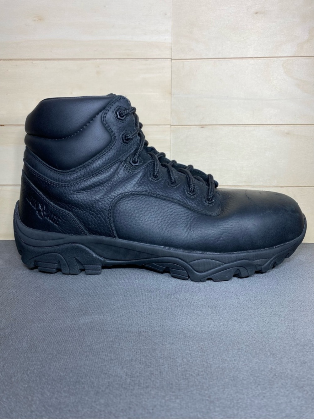 Iron Age Trencher Work Boots Men's Size 9.5 Shoes M Black Leather Composite Toe
